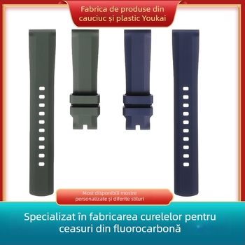 Brățară pentru ceas Langbowan din cauciuc fluorinat — universală, origine Shenzhen, lansare vara 2025, stil versatil