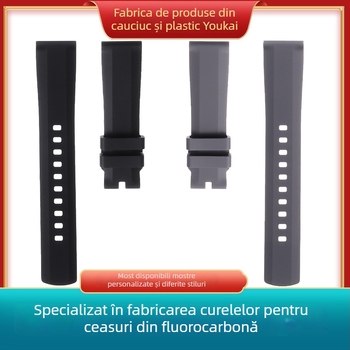 Brățară pentru ceas Langbowan din cauciuc fluorinat — universală, origine Shenzhen, lansare vara 2025, stil versatil