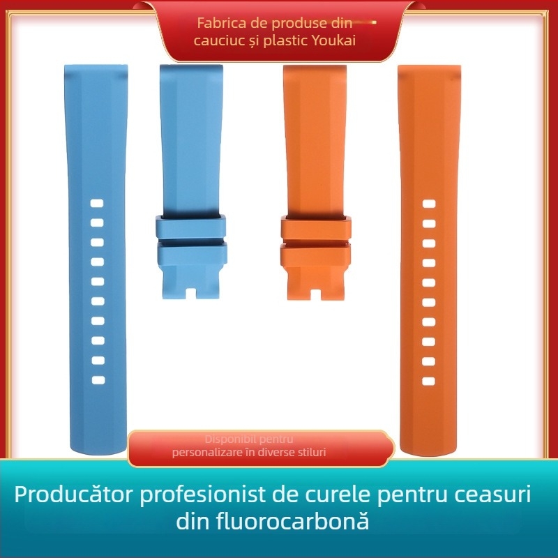 Brățară pentru ceas Langbowan din cauciuc fluorinat — universală, origine Shenzhen, lansare vara 2025, stil versatil