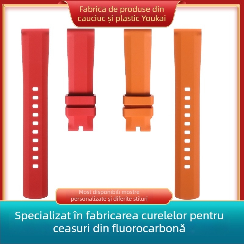 Brățară pentru ceas Langbowan din cauciuc fluorinat — universală, origine Shenzhen, lansare vara 2025, stil versatil