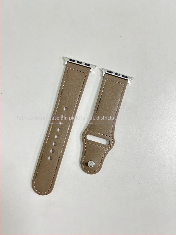 Brățară din piele naturală Crazy Horse pentru Apple Watch Series 7 cu nituri