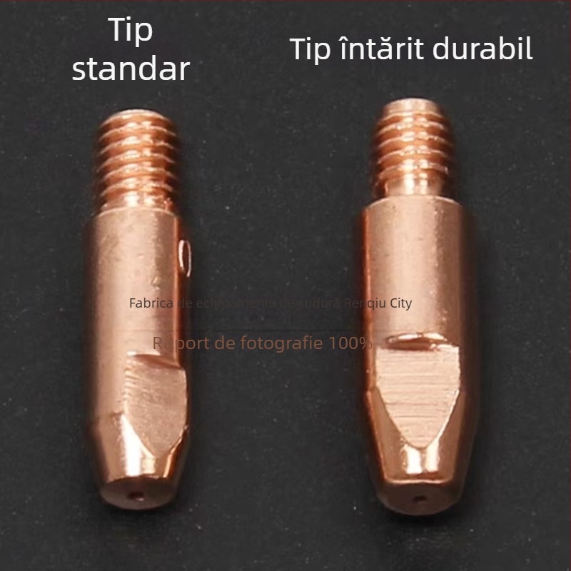 Accesorii pentru sudură cu protecție gaz: duză protecție, capac de duză, suport pentru tijă de conectare a duzei, cot; acoperire de cupru; sudură a diferitelor metale