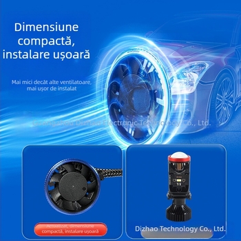 S35 130W LED faruri auto – formă glonț, conducte din cupru duble, compatibile cu H4/H7/H11, fascicul de fază joasă și ceață