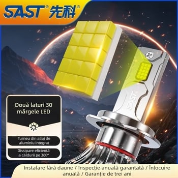 Far auto LED cu lentilă H471, lumini de aproape și departe, integrat, 90–100W, 12V