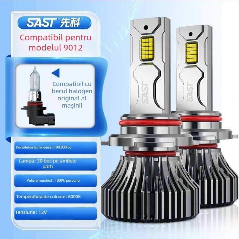 Far auto LED cu lentilă H471, lumini de aproape și departe, integrat, 90–100W, 12V