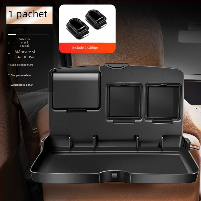 Masă pliabilă pentru bancheta din spate a mașinii, din plastic, multifuncțională, universală, montaj pe perete