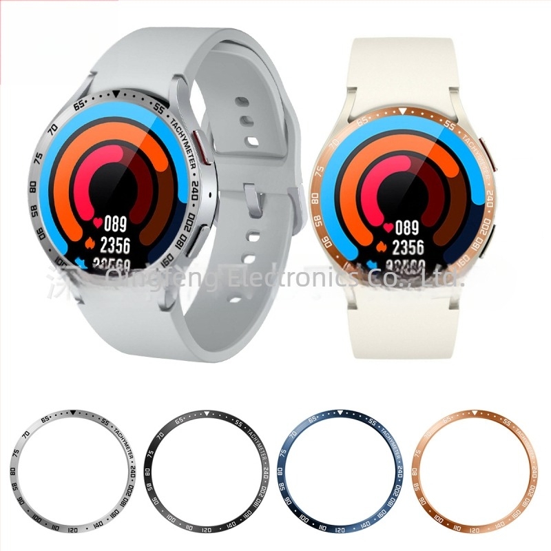 Inel bezel din oțel inoxidabil pentru Samsung Watch6 Classic, compatibil cu 43/47 mm, design cu un singur inel, 10 g