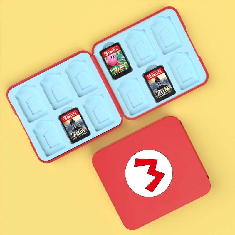 Cutie magnetică din silicon pentru depozitare 12 carduri, compatibilă cu Nintendo Switch, 90 g