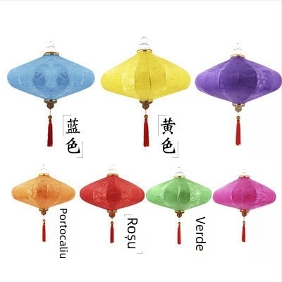 Lampion de exterior, din mătăs e, stil antic-retro clasic, formă neregulată, iluminare