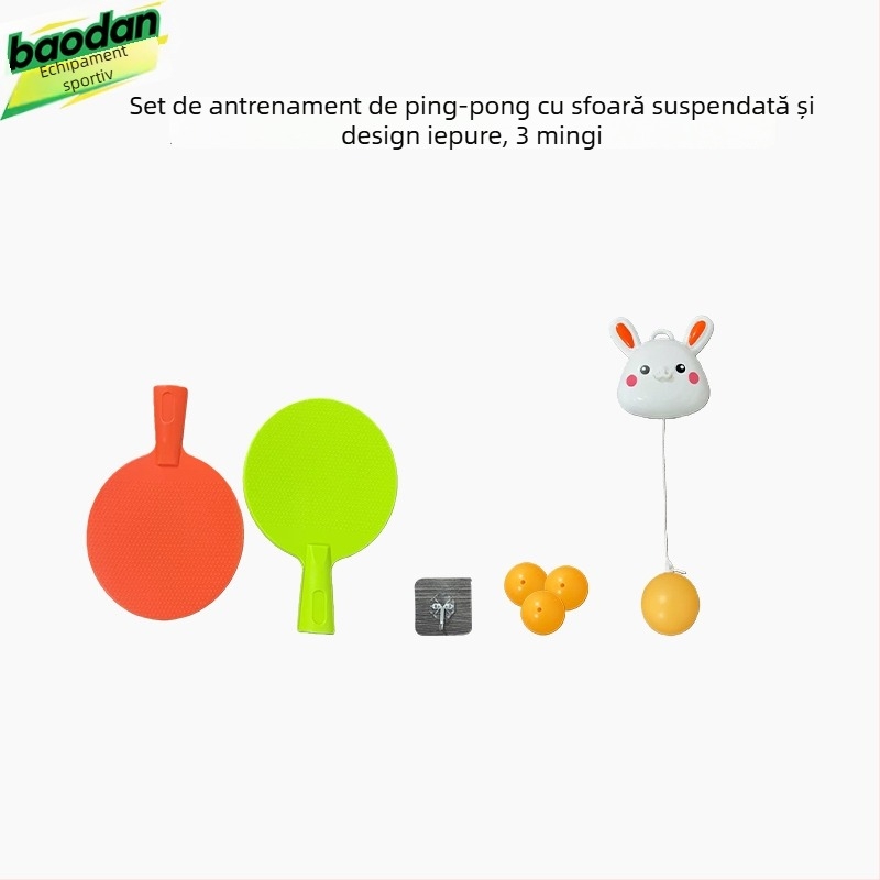 Antrenor pentru tenis de masă cu ax elastic moale, bază metalică, placă Poplar, lovitură directă, imprimare logo disponibil, personalizare