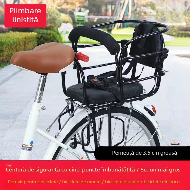 Șezut spate pentru bicicletă, cadru metalic, marcă Smooth Travel, potrivit pentru copii