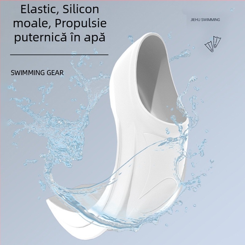 Fini de înot din silicon pentru antrenament, design cu labă de rață, pentru adulți