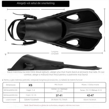 Fins profesionale reglabile pentru scufundări pentru adulți – pentru snorkeling, antrenament, echipament pentru sport în aer liber