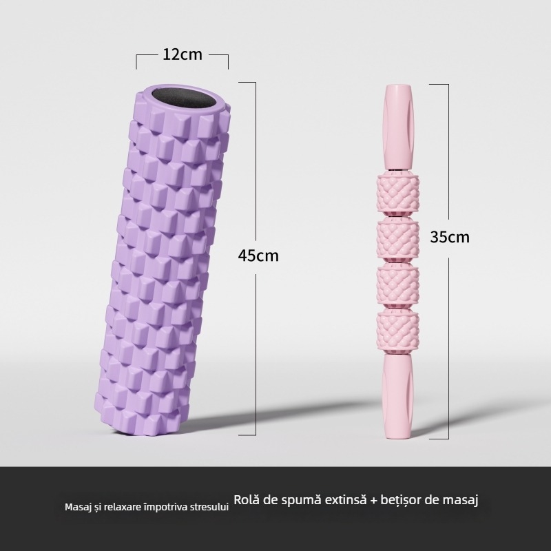 Rolă de spumă pentru yoga, material din floare de mătase – relaxare musculară și masaj la picioare