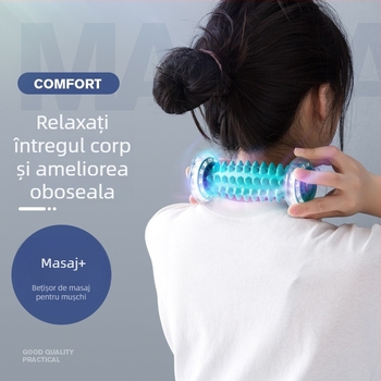 Rola de masaj pentru mâini și picioare, 17×7 cm, 350 g, origine Yiwu, siglă imprimată, personalizare posibilă