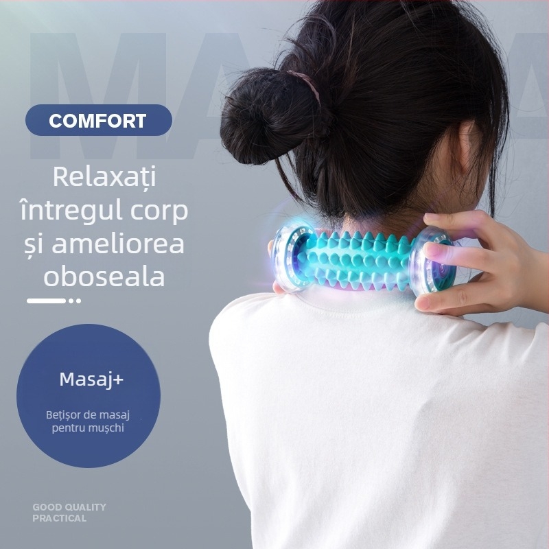 Rola de masaj pentru mâini și picioare, 17×7 cm, 350 g, origine Yiwu, siglă imprimată, personalizare posibilă