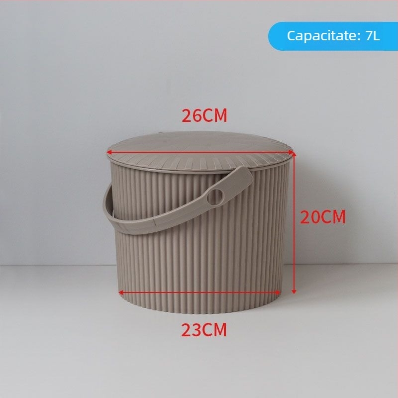Scaun-găleată din plastic cu capac, pentru uz casnic (Brand: Unique; Lansare: 2023; Fără import)
