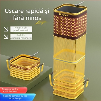 Antel geantă de protecție pentru pești din plasă, cu aliaj de zinc întărit și plasă acoperită îngroșată