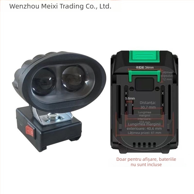 Frontala pentru pescuit noaptea — alimentare cu baterie Li, fascicul puternic, design cu bandă pentru cap, Xiaoduo