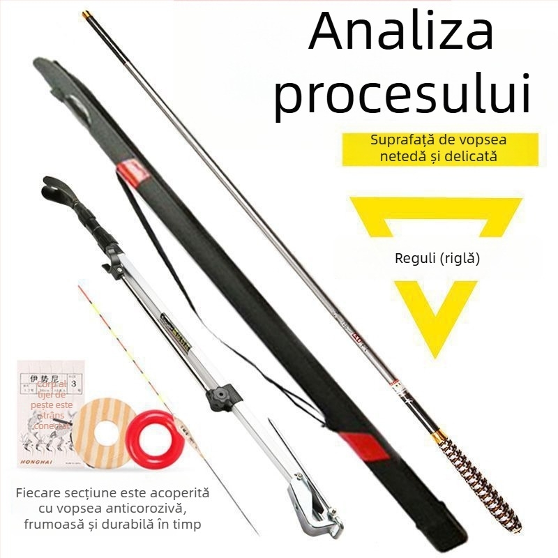 Set de undițe din carbon – ultra-ușoare, ultra-dure, multipozițion pentru crap și crucian