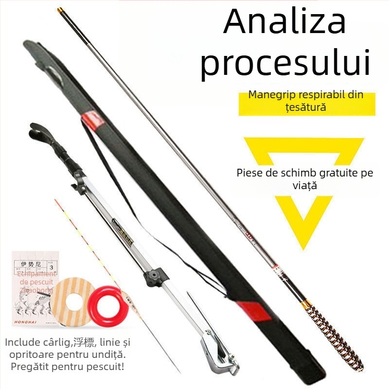 Set de undițe din carbon – ultra-ușoare, ultra-dure, multipozițion pentru crap și crucian