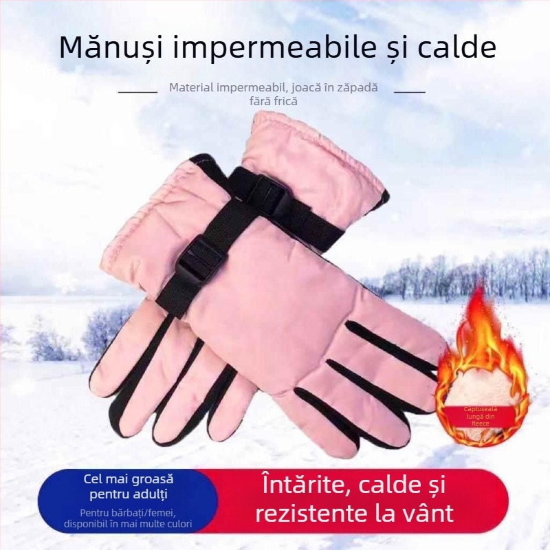 Mănuși de schi pentru bărbați, material nailon, marcă Hazy, adulți