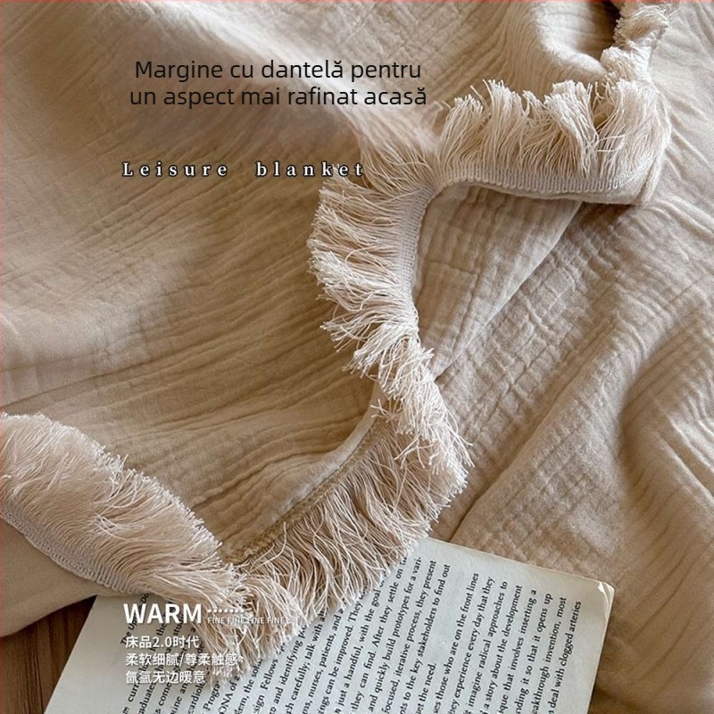 Pătură-prosop din poliester, sub 300 g, pentru toate anotimpurile, stil Nordic