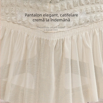 Set huse scaune, elastic seersucker, stil modern și simplu, universal patru anotimpuri, poliester