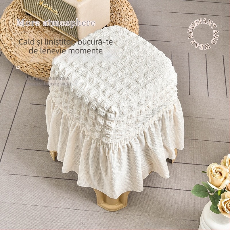 Set huse scaune, elastic seersucker, stil modern și simplu, universal patru anotimpuri, poliester