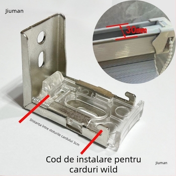 Suport de cod pentru perdele romane/rolouri – accesoriu de montaj cu mărgele pentru perdea din voal moale