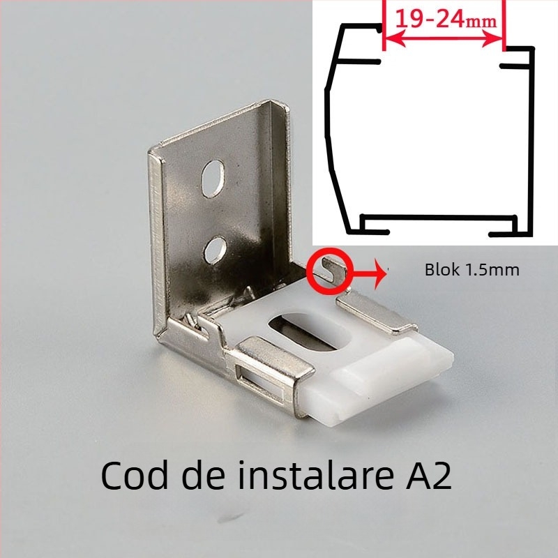 Suport de cod pentru perdele romane/rolouri – accesoriu de montaj cu mărgele pentru perdea din voal moale