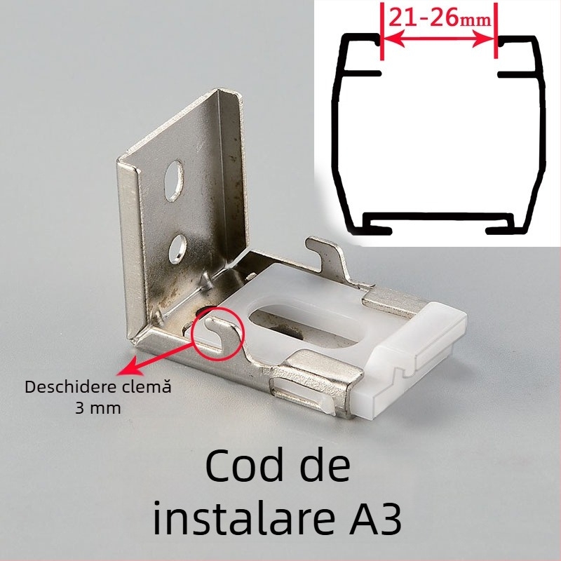 Suport de cod pentru perdele romane/rolouri – accesoriu de montaj cu mărgele pentru perdea din voal moale