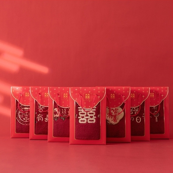 Prosop coral fleece brodat, 150D, 80–100 g, broderie + țesătură simplă, reutilizabil