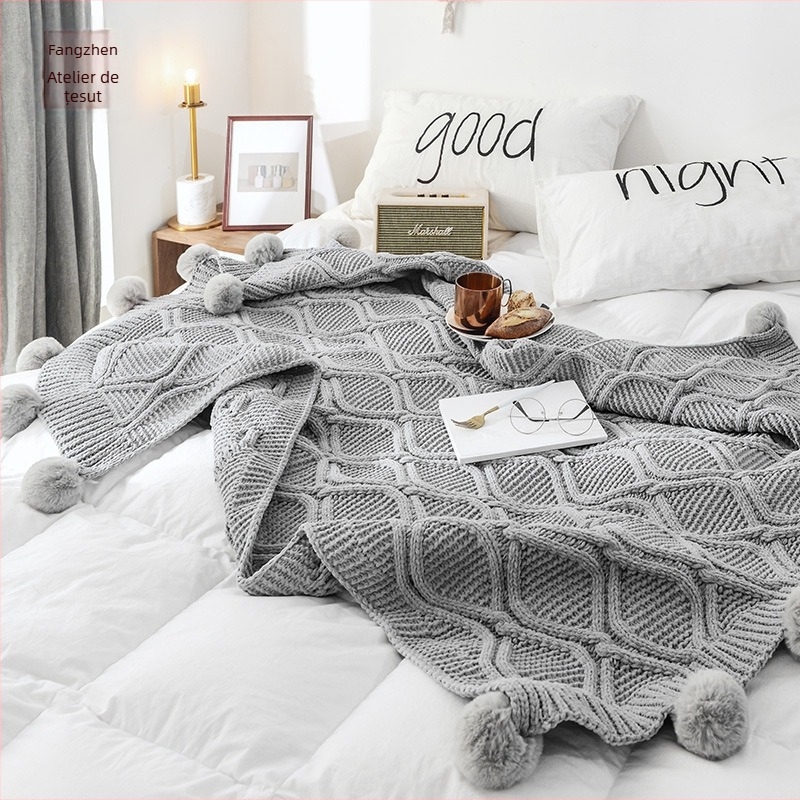 Pătură Chenille tricotată – fibră ultra fină, 1000–1499 g, posibilitate de personalizare, potrivită pentru primăvară și toamnă