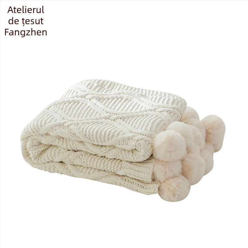 Pătură Chenille tricotată – fibră ultra fină, 1000–1499 g, posibilitate de personalizare, potrivită pentru primăvară și toamnă