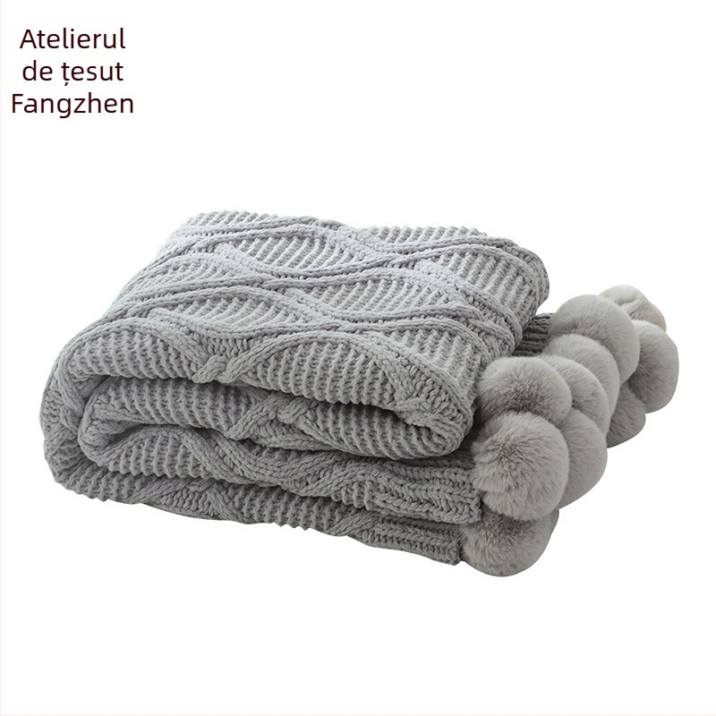 Pătură Chenille tricotată – fibră ultra fină, 1000–1499 g, posibilitate de personalizare, potrivită pentru primăvară și toamnă