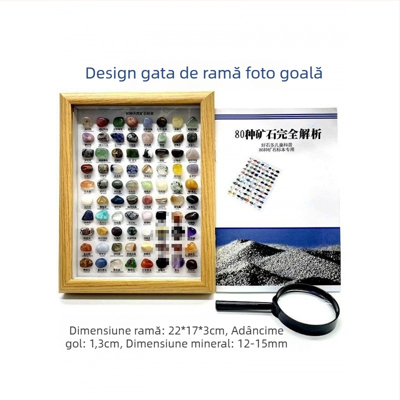 Specimene de minerale cristal pentru expoziție — cristale naturale pentru explorare și învățare la copii; Brand: YGDE; Material: Alt; Stil: Modern minimalist; Tehnică: Gravură; Cadou pentru ziua de naștere