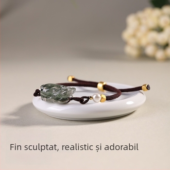 Brățară cu cristal fantomă, șnur elastic, ambalaj individual, lansare vară 2023