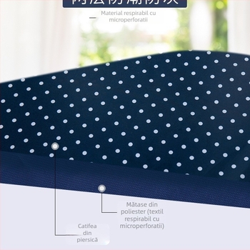 Copertă anti-praf pentru haine, stil universal, material mătase cu flori, protecție împotriva prafului