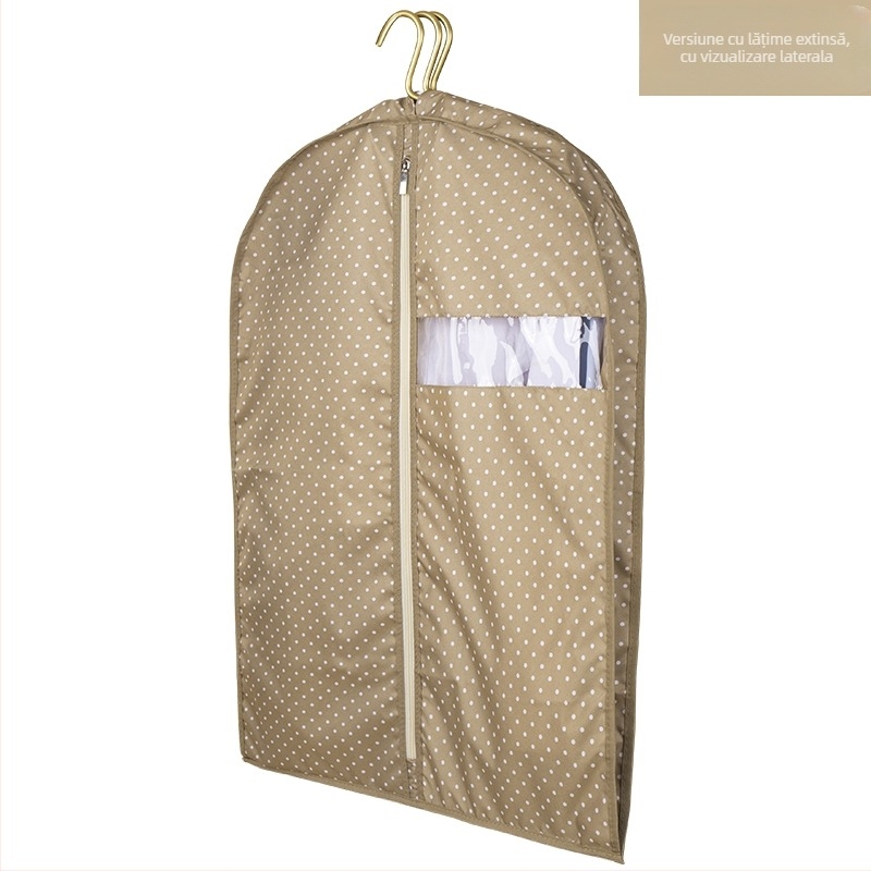 Copertă anti-praf pentru haine, stil universal, material mătase cu flori, protecție împotriva prafului