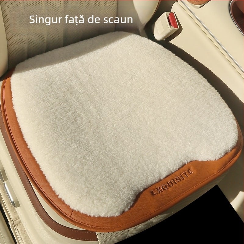 Husă de scaun auto din pluș, pentru iarnă, acoperire completă față și spate, nepersonalizabilă, marcă privată autorizată