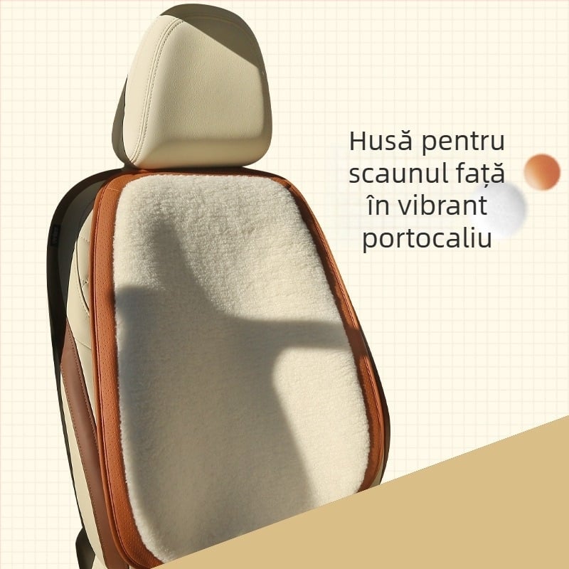 Husă de scaun auto din pluș, pentru iarnă, acoperire completă față și spate, nepersonalizabilă, marcă privată autorizată