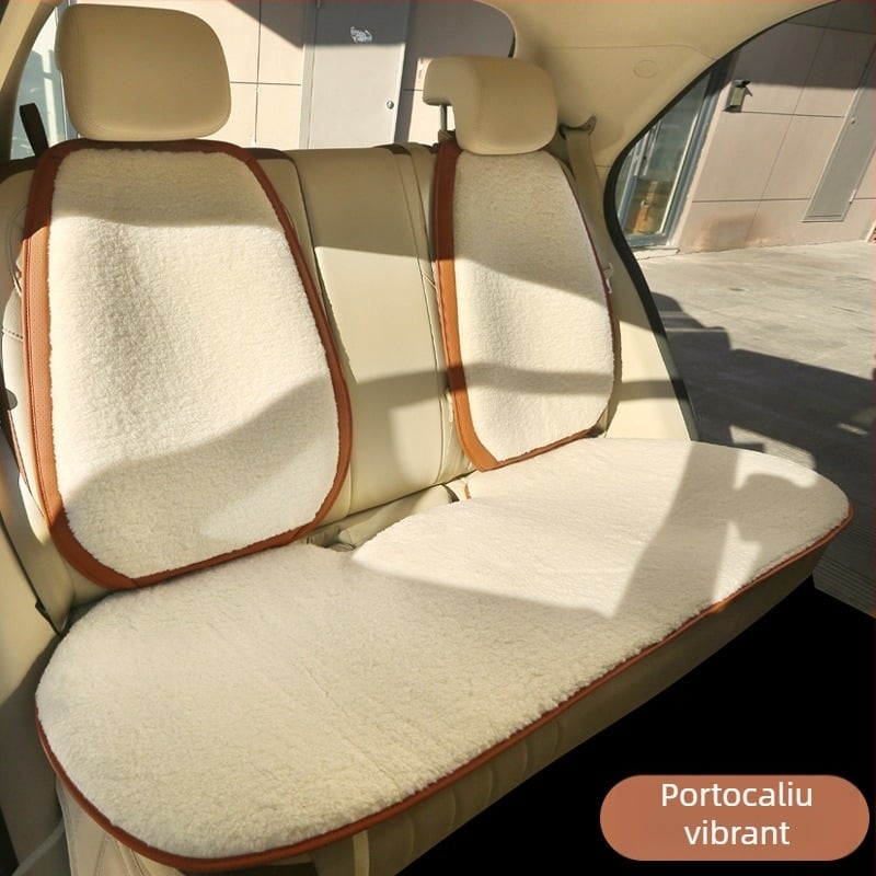 Husă de scaun auto din pluș, pentru iarnă, acoperire completă față și spate, nepersonalizabilă, marcă privată autorizată