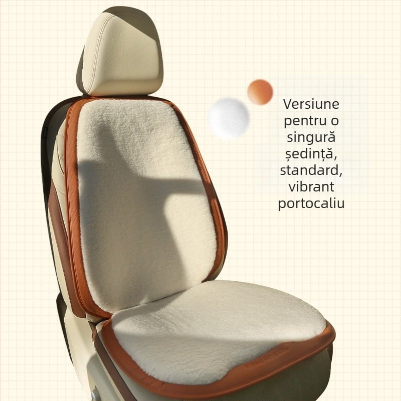 Husă de scaun auto din pluș, pentru iarnă, acoperire completă față și spate, nepersonalizabilă, marcă privată autorizată