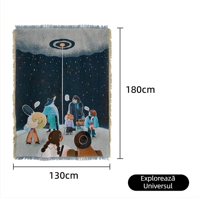 Pânză de fundal personalizată pentru petrecerea de Crăciun – tapiserie boho pentru decorul camerei, agățată pe perete