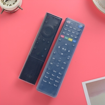 Protecție pentru telecomandă destinată set-top box-ului, carcasă din silicon transparent, căptușeală din bumbac, protecție împotriva prafului, rezistentă la căderi, stil simplu și modern