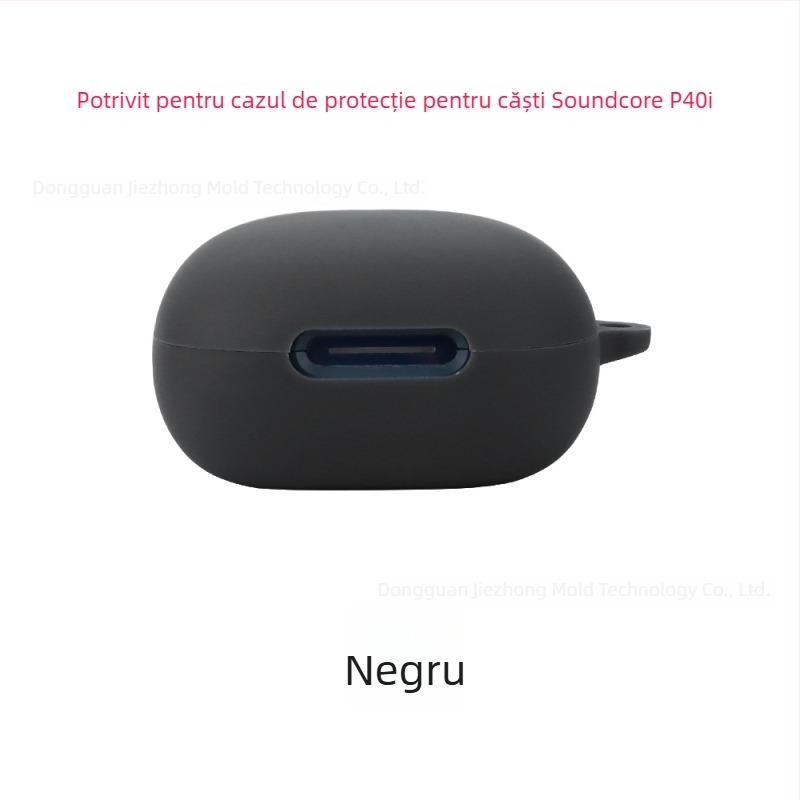 Husă de protecție pentru căști Soundcore P40i de la Jizhi, TPU transparent, compatibilă cu seria Soundcore Sound Wide; materiale: piele artificială, silicon, TPU, silicon lichid; proces: turnare prin injecție