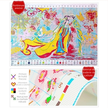 Kit de broderie cu cruci – model pe țesătură din bumbac 11CT, broderie cu cruce, stil modern minimalist