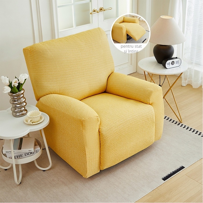 Husă canapea pentru un loc, poliester, model dungat, stil modern minimalist