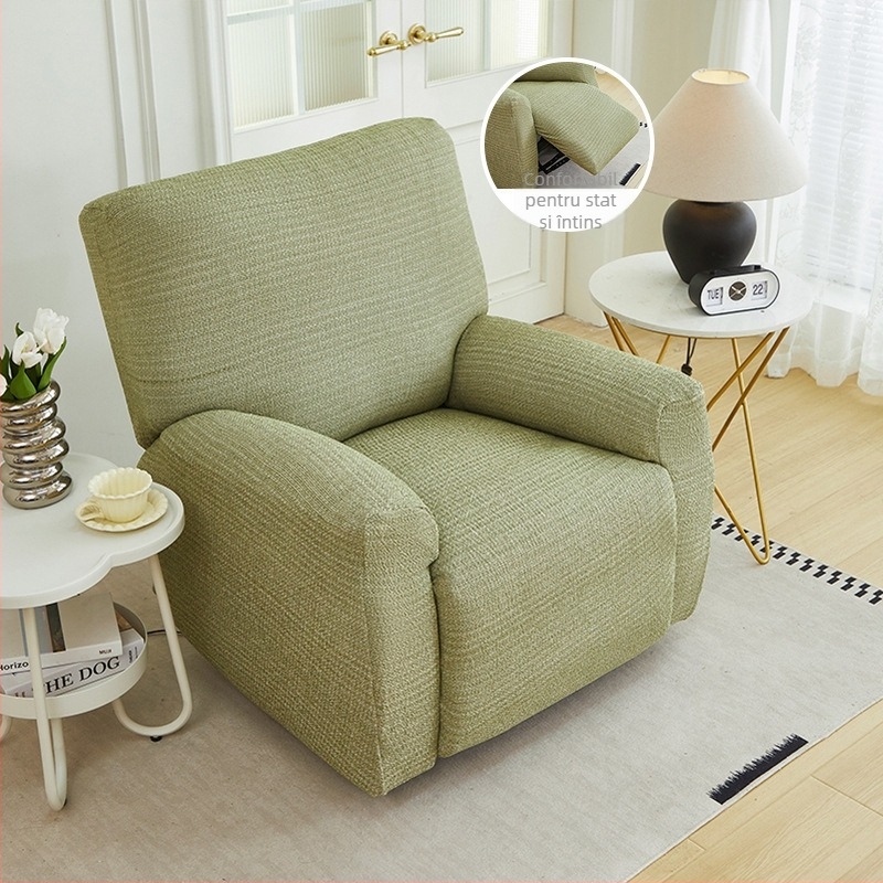 Husă canapea pentru un loc, poliester, model dungat, stil modern minimalist